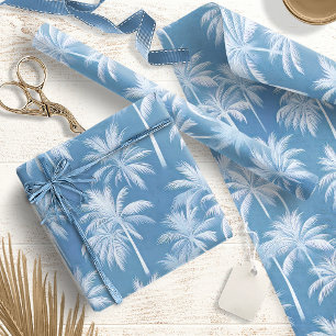 Papel De Presente Palmeira havaiana Silhouette Standard Blue ID1093