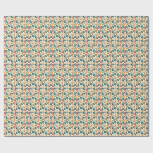 Papel De Presente Palmeiras Tropicais de Verão & Desenho de Sol Geom