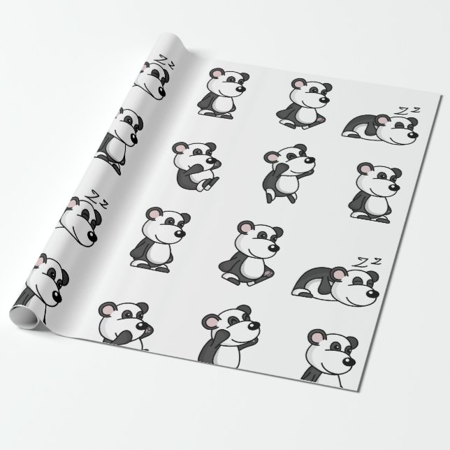 Papel De Presente panda (Desenrolado)