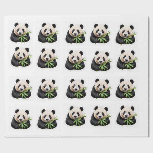 Papel De Presente panda animal cutepanda doce  (Aberto)