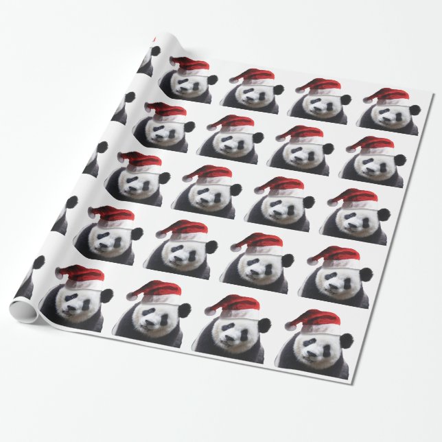 Papel De Presente Panda Bear Natal (Desenrolado)