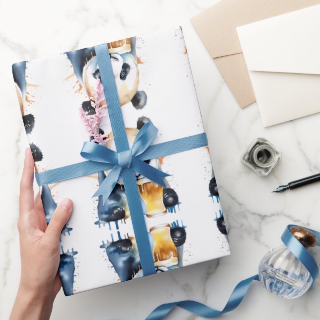 Papel De Presente Panda Beer Wildlife & Nature (Presentear)