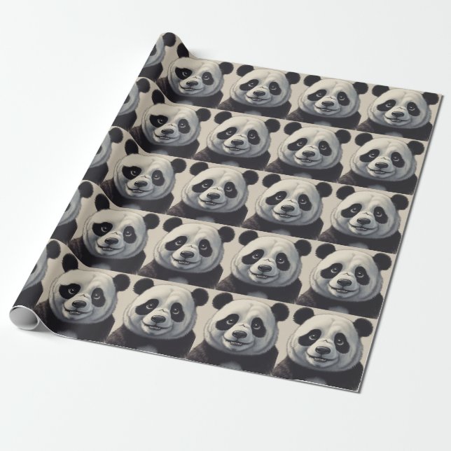 Papel De Presente Panda Cartoon Drawing Art (Desenrolado)