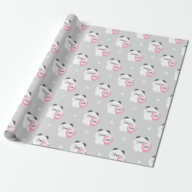 Papel De Presente Panda Esgotado Certificado (Desenrolado)