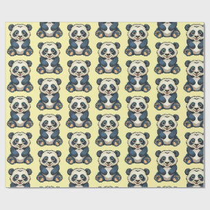 Papel De Presente Panda gigante