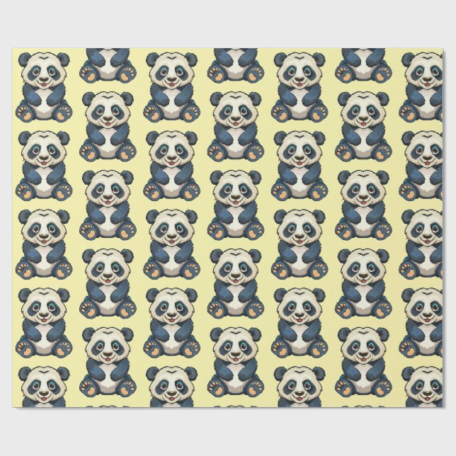 Papel De Presente Panda gigante (Aberto)