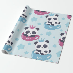 Papel De Presente Panda Lover O Panda É Um Animal Desagradável
