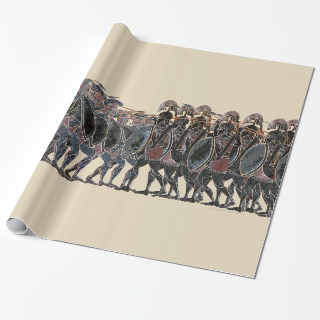 Papel De Presente Panóplia - batalha do hoplite do grego clássico (Desenrolado)