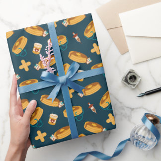 Papel De Presente Panquecas Médicas Marinho