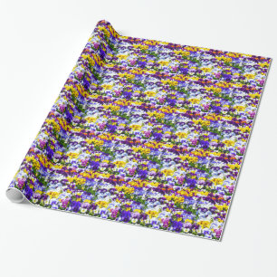Papel De Presente Pansies
