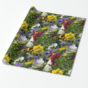 Papel De Presente Pansies para sempre...