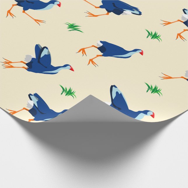 Papel De Presente Pântano Pukeko Pântano Pássaros (Ponta)