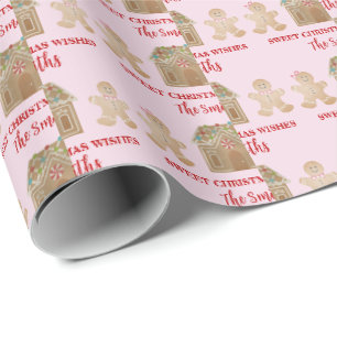 Papel De Presente Pão-de-água Pão-de-água Fios de Natal Doce Mola