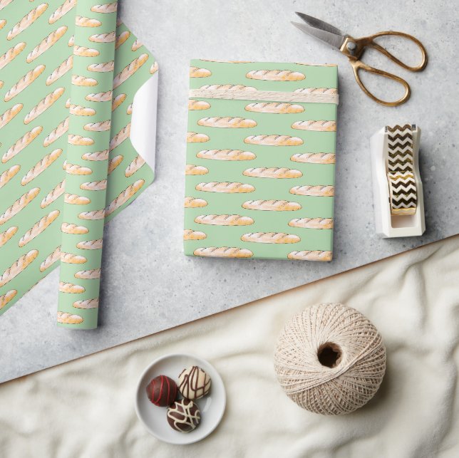 Papel De Presente Pão de baguete francês (Artesanato)