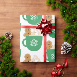 Papel De Presente Pão de especiarias e natal de chocolate quente