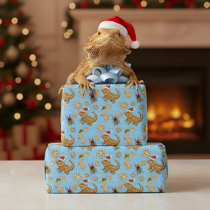 Papel De Presente Pão de Gengibre Bravo Dragão Natal