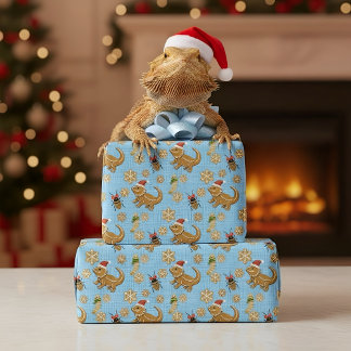Papel De Presente Pão de Gengibre Bravo Dragão Natal