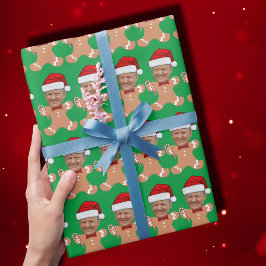 Papel De Presente Pão de Gengibre de Fotos Personalizada e Minimalis