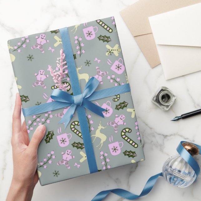 Papel De Presente Pão-de-gengiva cervo Candybena Veneração Natal (Presentear)