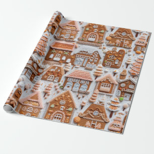 Papel De Presente Pão de Gingerpão bonito Natal