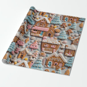 Papel De Presente Pão de Gingerpão bonito Natal