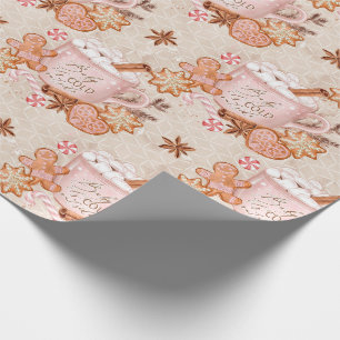 Papel De Presente Pão de Gingerpão bonito Natal