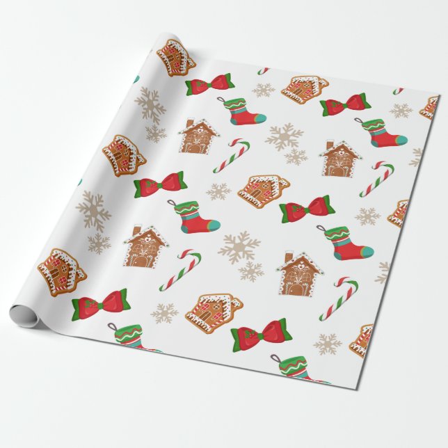 Papel De Presente Pão de Gingerpão de Natal (Desenrolado)
