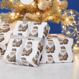 Papel De Presente Pão de Gingerpão Papai Noel Natal