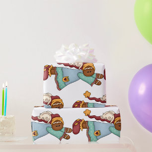 Papel De Presente Pão de Natal Angel