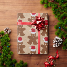 Pão de Natal Homem Cookies Kraft Brown