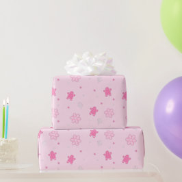 Papel De Presente Pão de Natal Rosa Pão de Pão-de-Pão Homem Neve Pad