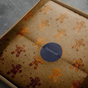 Papel De Presente Pão Dourado de mel de Natal Man Kraft