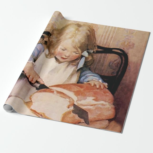 Papel De Presente Pão Fresco por Jessie Willcox Smith (Desenrolado)