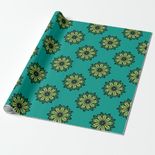 Papel De Presente Pão Verde e Pão Flor, com tela de fundo uniforme.