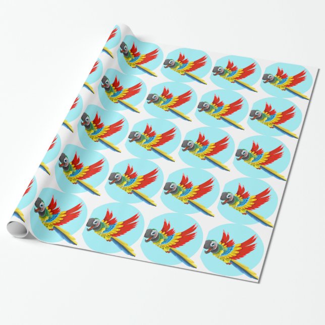 Papel De Presente papagaio (Desenrolado)