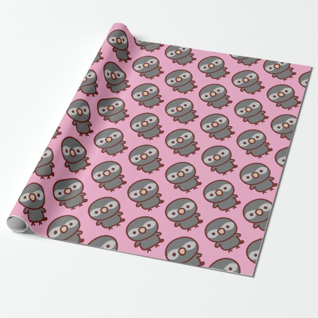 Papel De Presente Papagaio Africano Cinzento de Timneh (Desenrolado)
