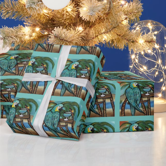 Papel De Presente Papagaios de Festa             (Feriados)