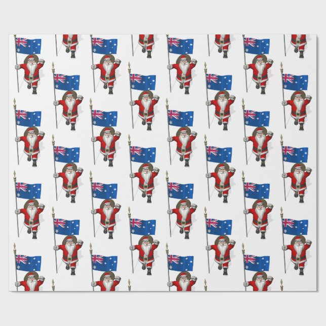Papel De Presente Papai Noel, Alferes Da Austrália (Aberto)