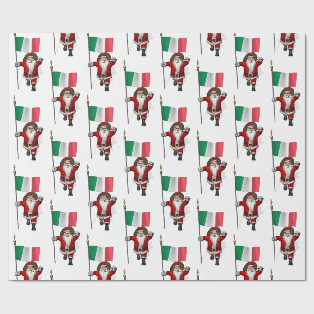 Papel De Presente Papai Noel, Alferes Da Itália (Aberto)