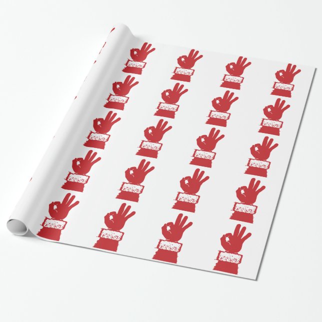 Papel De Presente papai noel aprovado (Desenrolado)