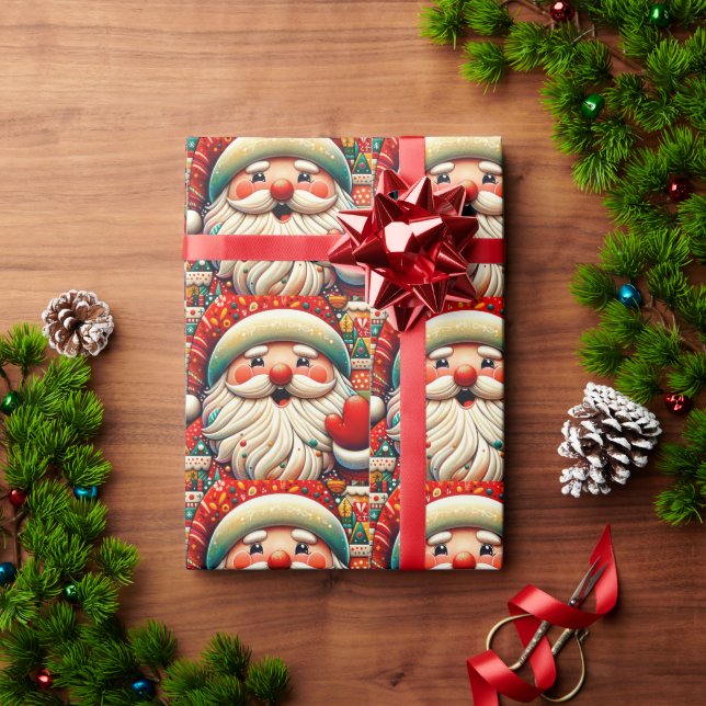 Papel De Presente Papai Noel Baba Natal Saint Nicholas Kris Papai No (Presente de Natal)