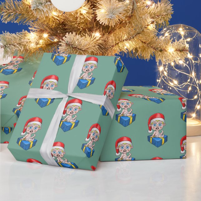 Papel De Presente Papai Noel Bebê (Feriados)