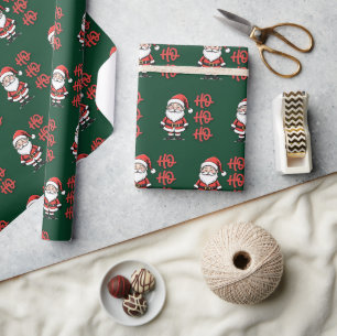 Papel De Presente Papai Noel Bonito Ho Ho Ho Natal