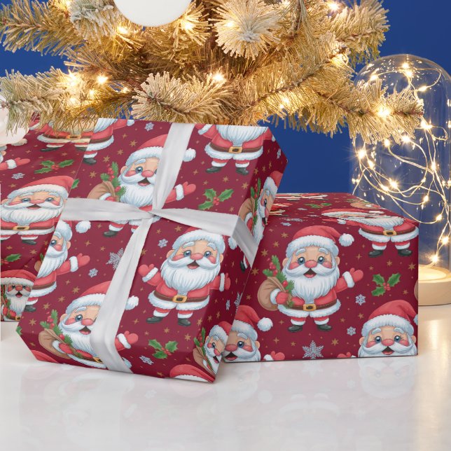 Papel De Presente Papai Noel Caprichoso  (Feriados)