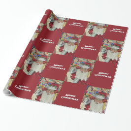 Papel De Presente Papai Noel Clássico - Verificando com Carinho um F