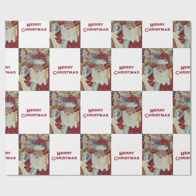 Papel De Presente Papai Noel Clássico - Verificando Duas Vezes Féria (Aberto)