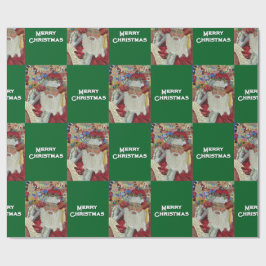 Papel De Presente Papai Noel Clássico - Verificando Duas Vezes Feria