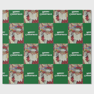 Papel De Presente Papai Noel Clássico - Verificando Duas Vezes Feria