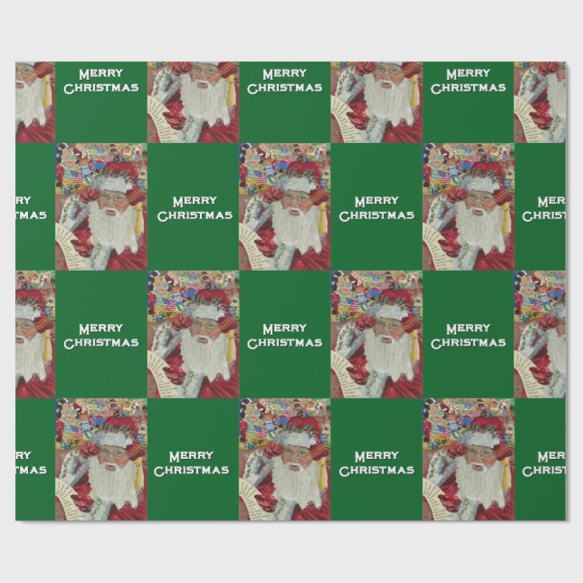 Papel De Presente Papai Noel Clássico - Verificando Duas Vezes Feria (Aberto)