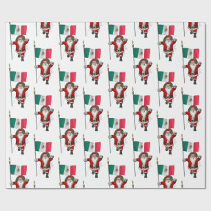 Papel De Presente Papai Noel Com Alferes Do México